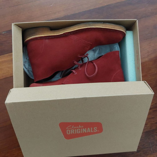 Clarks Desert Boots used, burgundy, size 39