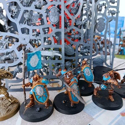 Stormcast Eternals Warhammer Age of Sigmar miniatures partially painted, used