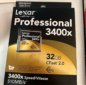 Lexar professional 3400x 32 giga κάρτα μνήμης