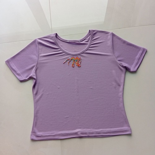 Purple t-shirt used with bead wear, size M