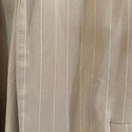 Stradivarius Co ord oversized suit used, beige with white stripe