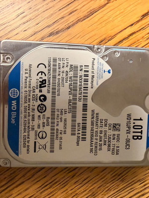 Σκληρός δίσκος WD Blue 1TB 2.5" σαν καινούργιος