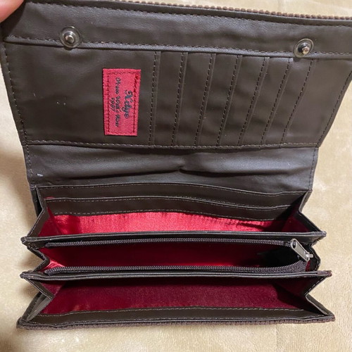 Xdye corduroy wallet used, brown