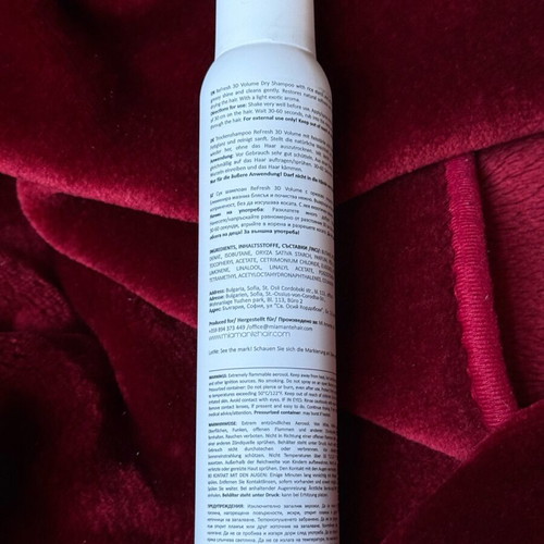 Mi Amante ReFresh 3D Volume dry shampoo 200 ml new