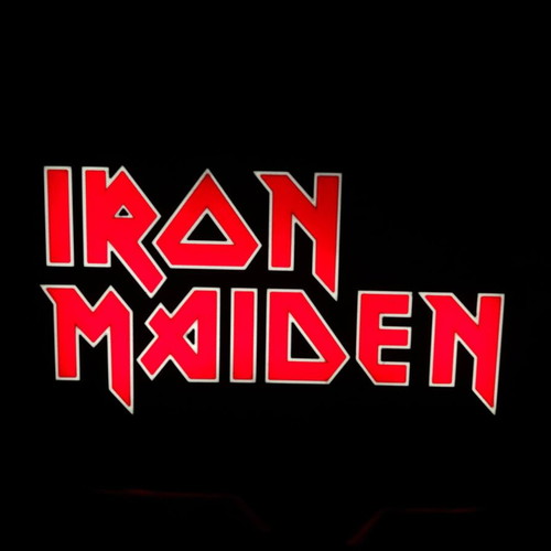Lightbox Iron Maiden 3D print lamp like new, USB powered