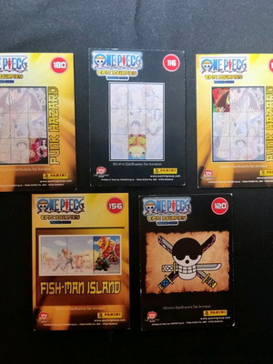 Panini One Piece Cards μεταχειρισμένες, πακέτο 5 τεμαχίων