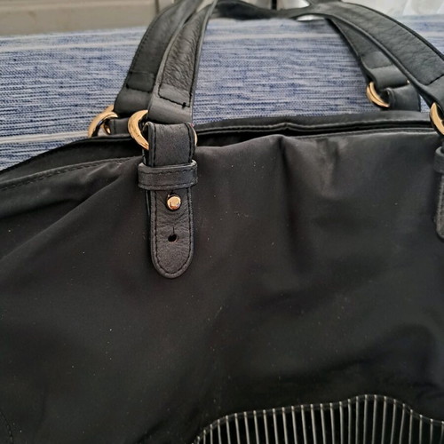 Juicy Couture large shoulder bag used, black with leather details