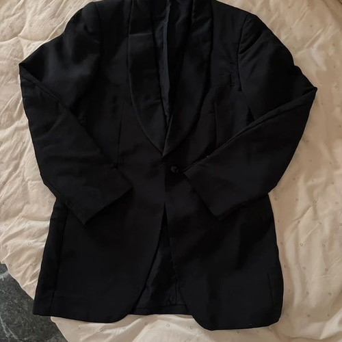 Mohair blazer used, black and blue, size M