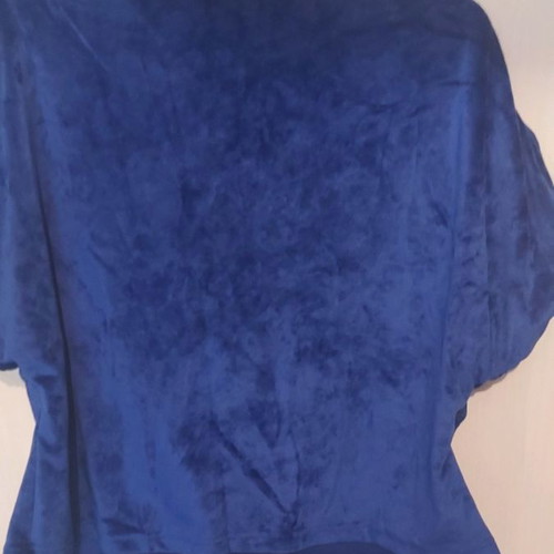 Velveteen blouse Doretta new, blue, one size