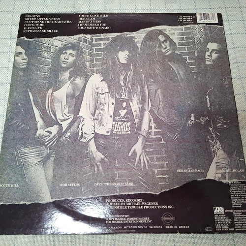 Skid Row LP used, rock, Greece 1989