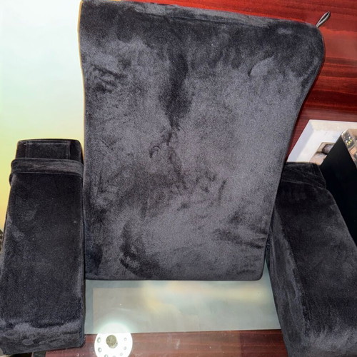 Back support pillow with armrests like new, velvet look