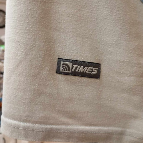 Times blouse used, size L/XL, beige and blue