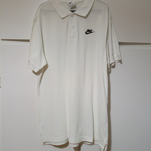 Nike Polo Shirt white medium cotton like new