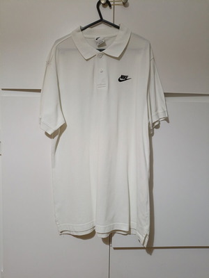 Nike μπλουζάκι πόλο λευκό medium βαμβακερό σαν καινούργιο