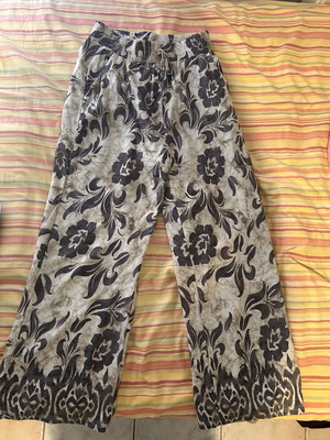 Celestino Printed Pants beige-brown size S/M new
