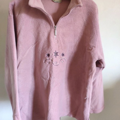 Vintage fleece pullover True Fashion pink size XL like new