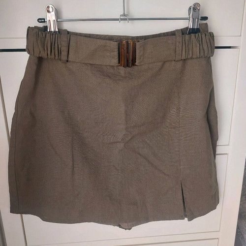 Linen skirt-shorts Zara like new, size XS, khaki