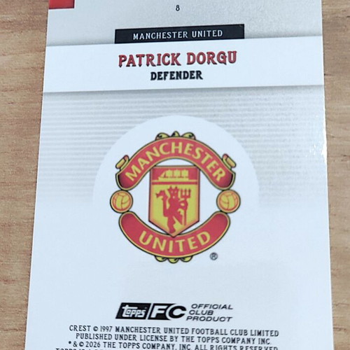 Patrick Dorgu Topps Manchester United Team Set 2026/26 new