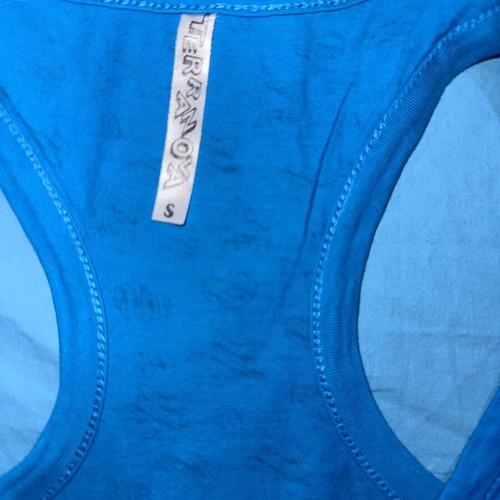 Terranova blue tank top with patterns, size S