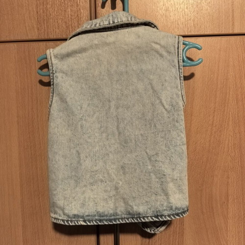 Zara Kids Denim Crop Top with Front Tie Size 3-4 Like New