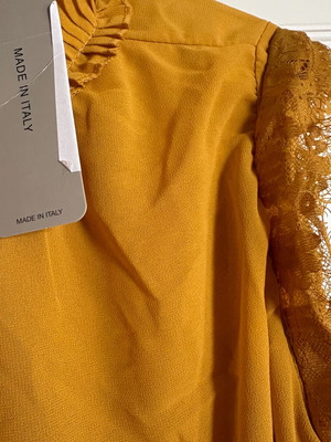 Mustard women's blouse, new with tags