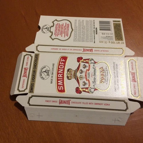 Smirnoff chocolate wrapper used (1995)