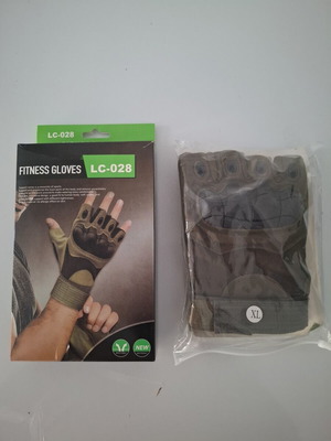 Fitness gloves Tactical LC-028 new, size XL, khaki