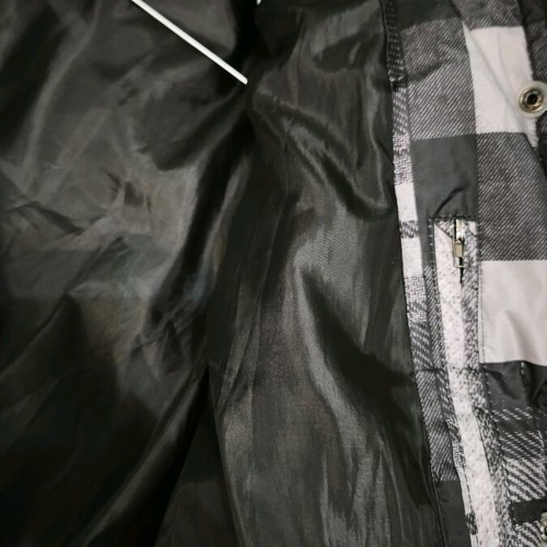 Unisex jacket without hood like new, gray and red, size L