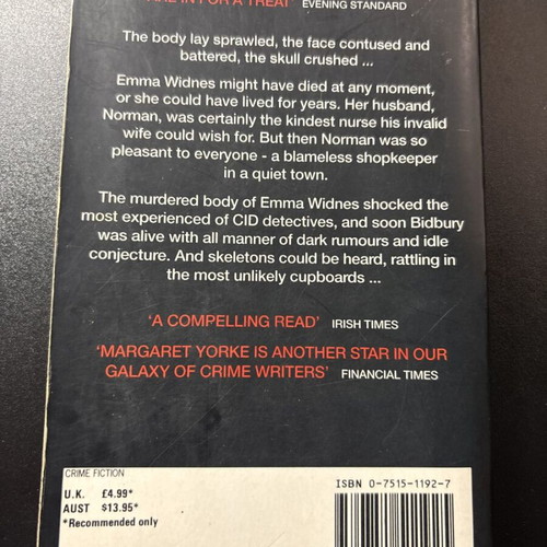 The Cost of Silence Margaret Yorke book used, English