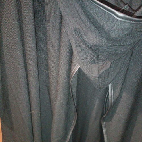 Punk Rave jacket with hood and fringes like new, black
