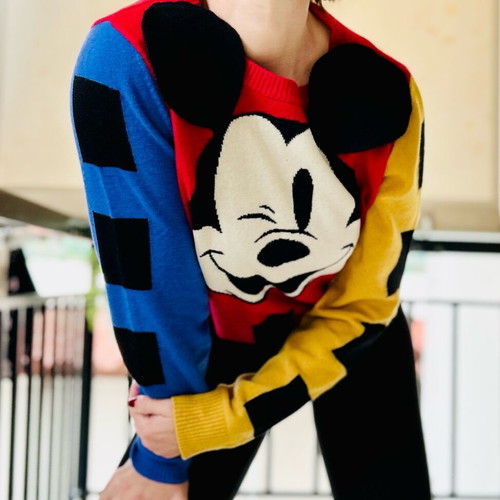 Benetton x Disney Mickey Mouse wool sweater like new, multicolor, size S