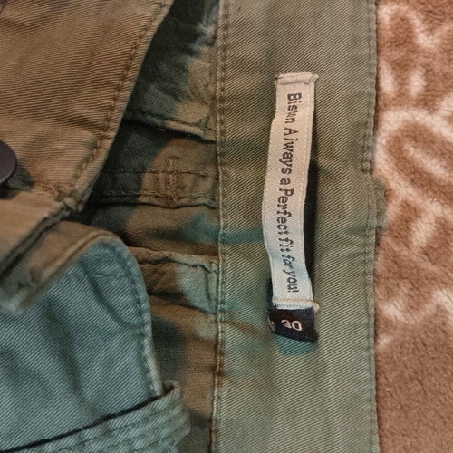 Biston olive green cargo shorts size 30