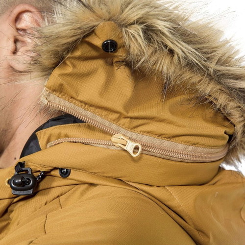 Trespass Men's Padded Parka Jacket new, golden brown, size M-L