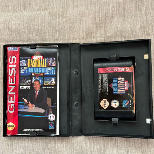 ESPN Baseball Tonight Sega Genesis Mega Drive game used, English full