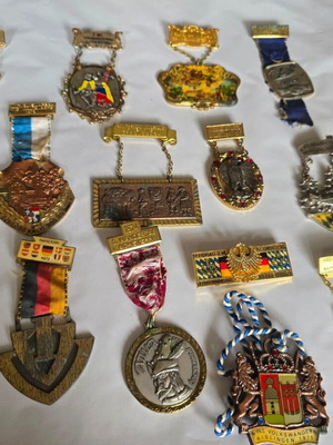 Vintage German Wandertag medal collection like new