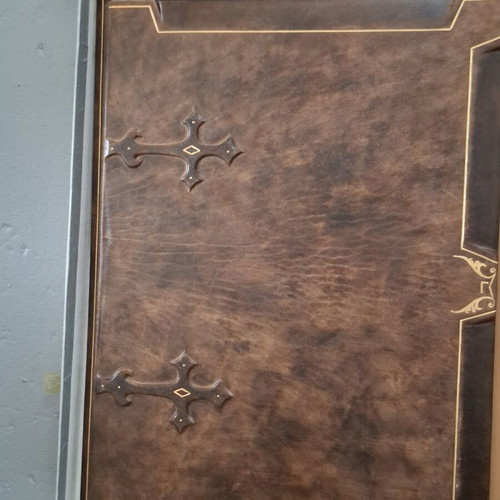 Vintage leather desk set like new