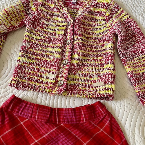 Benetton mother and daughter skirt set like new, toddler size 2