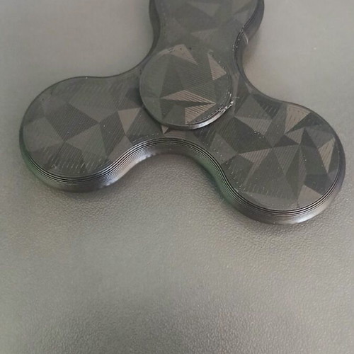 Fidget spinner black 3D printed new, lightweight and functional
