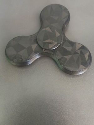 Fidget spinner black 3D printed new, lightweight and functional