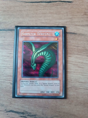 Sinister Serpent YuGiOh Card near mint, prismatic secret rare
