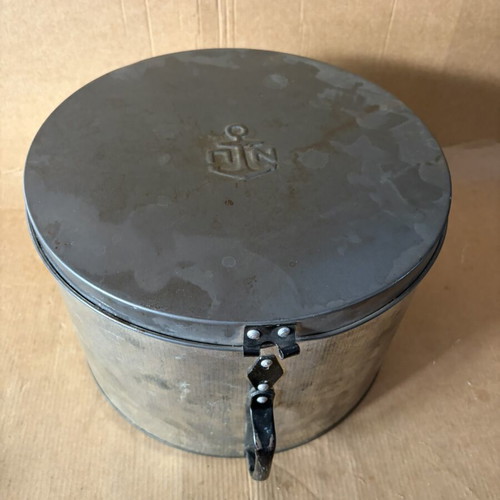 Navy Hatbox used with two hats included
