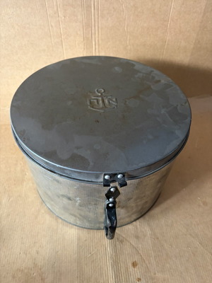 Navy Hatbox used with two hats included