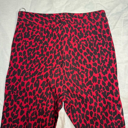Zara red animal print fitted pants like new, size XS