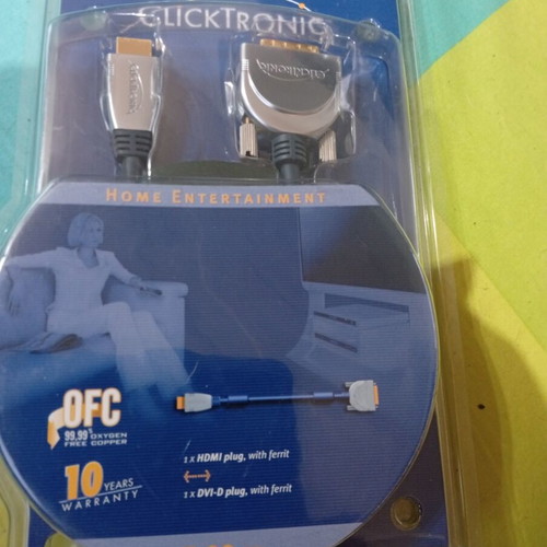 Clicktronic HDMI to DVI-D cable 5m new