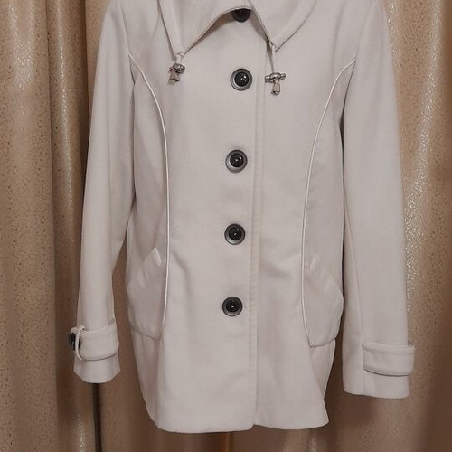 Été White Corduroy Half Coat like new, size XL