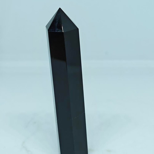 Obsidian Hexagonal Tower 7.5cm like new