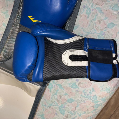 Everlast gloves and shin guards used