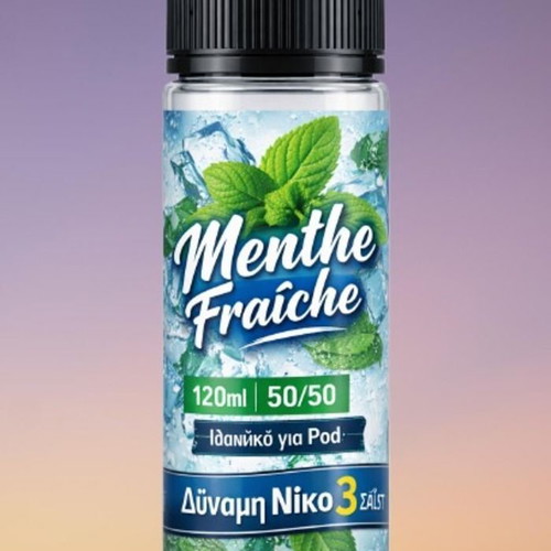 Menthe Fraîche Salt Liquid 120ml new, fresh mint, Niko strength 3