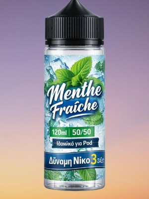 Menthe Fraîche Salt Liquid 120ml new, fresh mint, Niko strength 3