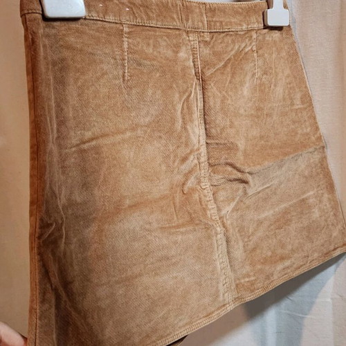 Zara girls skirt used, suede, beige-brown, size 11/12